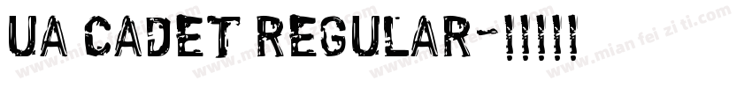 UA Cadet Regular字体转换